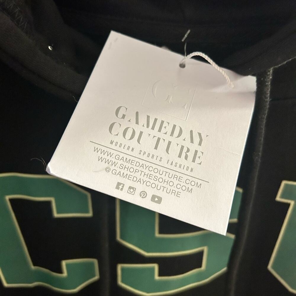 Colorado State Rams Gameday Couture Women's Studded Pullover Hoodie - Black - Picture 2 of 3